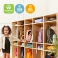 thumbnail image 6 of ECR4Kids 10-Section Storage Coat Locker with 10 Tray Compartments, Classroom Furniture, Natural, 6 of 9