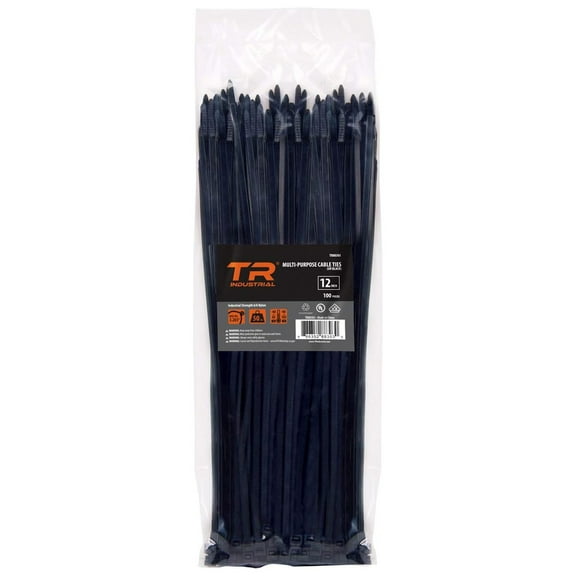 Multi-Purpose UV Resistant Black Cable Ties, 12 inches, 500 Pack