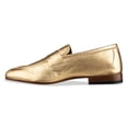 thumbnail image 2 of YDN Women Business Strap Loafers Round Closed Toe Slip On Flats Pumps Block Low Heels Office Daily Dressy Shoes Size 5 Gold, 2 of 5