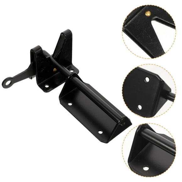 UPOUART 1Set Black Gate Latch for Wooden Fence Heavy Duty Steel with Easy Installation Screws