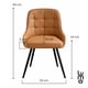 thumbnail image 3 of Set 2 Sillas para Comedor Tipo Piel Acolchadas Textura Suave cafe, 3 of 7