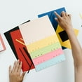 thumbnail image 3 of 100 hojas de papel de recambio rayado A5, 5 colores, papel de hojas sueltas perforado con 6 agujeros para carpetas de cuadernos recargables para inserciones de diarios y planificadores, 3 of 5
