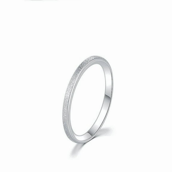 Elegant Frosted Couple Ring in Adjustable Size for Fashion Enthusiasts