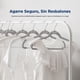 thumbnail image 2 of Ganchos de Terciopelo Premium Serenelife, Ahorradores de Espacio, Resistentes, con Gancho Metálico Giratorio de 360°, para Trajes, Pantalones y Vestidos, Gris, Pack 200, 2 of 6