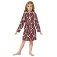 thumbnail image 6 of FORMRS Niños Bathrobe Unisex Hooded Robe Soft Plush Pajamas Sleepwear, Size 7-9T, Red Circles, 6 of 7