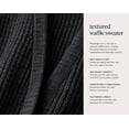 thumbnail image 4 of Ellos Women's Plus Size Open Front Waffle Cardigan Oversized Long Lightweight Sweater, 4 of 4