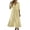 Yellow 13, variant on Karymi Lace Trim Midi Dress, V-Neck 3/4 Sleeve A-Line Casual Flowy Dress, Solid Color Summer Boho Beach Dress Wedding Guest Dresses for Women