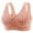 Pink bras for women, variant on Wycnly Full Figure Bras for Women Front Closure Seamless Comfy No Rim Compression Bra Ladies Padded Full Coverage Push Up Bra Wireless Bras for Women Summer Saving Bras