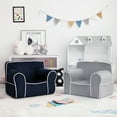 thumbnail image 3 of Costway Kids Sofa Toddler Foam Filled Armchair w/ Velvet Fabric Baby Perfect Gift Grey, 3 of 10