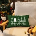 thumbnail image 3 of Christmas Pillow Covers 12x20 Inch Christmas Tree Merry Christmas Decorative Green Throw Pillows Winter Christmas Decor for Home Couch, 3 of 6