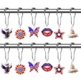 thumbnail image 2 of 12Pcs Patriotic Shower Curtain Hooks, 4th of July Independence Day Acrylic Curtain Hangers,  Decorative Flag Pattern Hooks for Bathroom Bedroom Living Room Home Decoration, 2 of 6