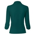 thumbnail image 4 of Clearance! Lisingtool Blazers for Women Women Blazers Coat Slim Cardigan Work office Suit 3/4 Sleeve Jacket formal Coat Green Promotion Sale, 4 of 6