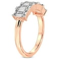 thumbnail image 4 of IGI Certified Emerald Shape Lab Grown Diamond Anniversary Band Ring For Women | 5 Stone 2 CT TW In 14K Rose Gold | FG-VS1-VS2 Quality Ophelia Friendly Diamonds Band Ring, 4 of 5
