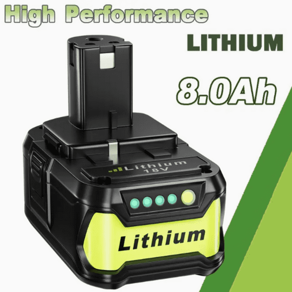 P108 8.0Ah Replacement for Ryobi 18 Volt Lithium ion Batteries for Ryobi One 18V Cordless Tools P108 P107 P102