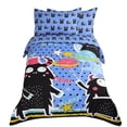 thumbnail image 1 of Unique Bargains 3 Piece Kids Bedding Set Brushed Polyester Black Monster Pattern Twin, 1 of 9