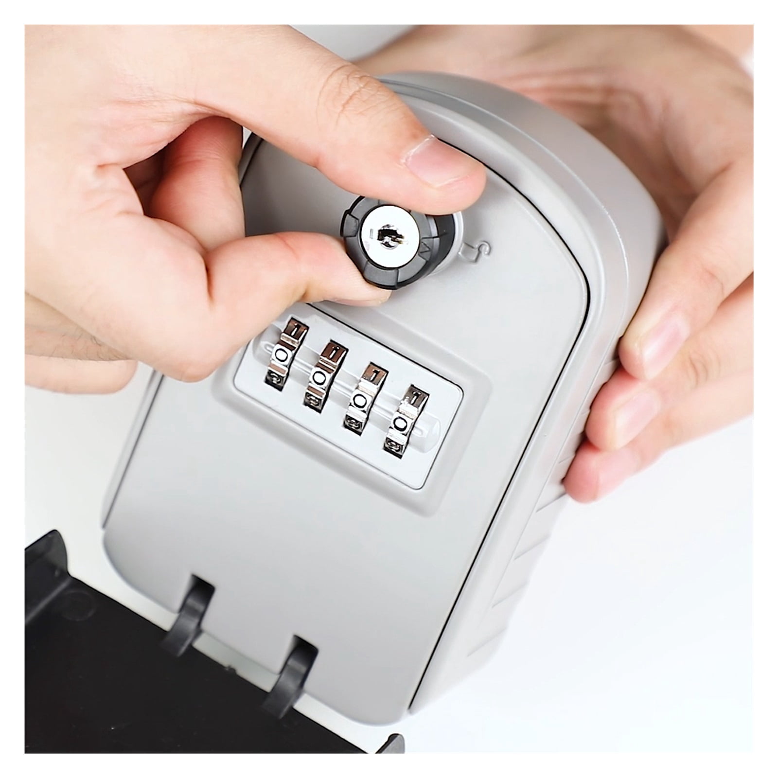 Key Safe Box Outdoor, Emergency Key Open Access Metal Combination Lock Box Outside Wall Mounted Weatherproof Wall Mount Metal Key Storage Safes ,Security and Anti-Theft