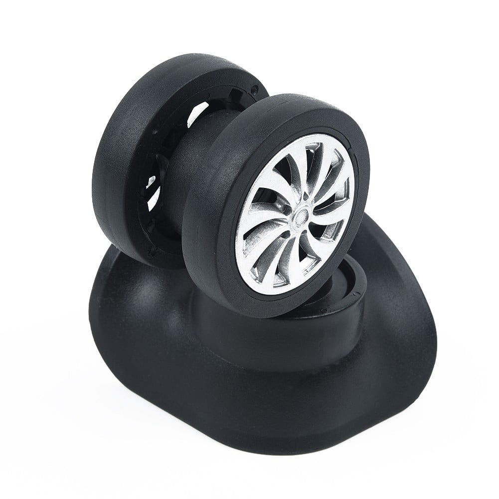 4 Pieces Replacement Luggage Suitcase Wheels Repair Parts Swivel Wheel Black Casters for Travel Box Trolley Suitcase Accessory, 4x2.55inch