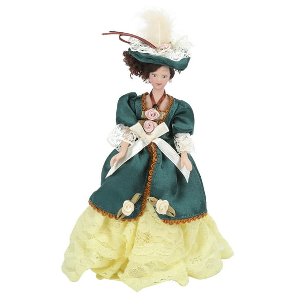 Casa de muñecas 1/12, señora victoriana, mujeres, muñecas de porcelana en miniatura, decoración de casa de muñecas