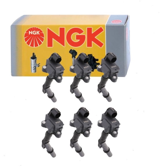 6 pc NGK Ignition Coils compatible with Mercedes-Benz GLS63 AMG 5.5L V8 2017-2019