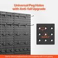 thumbnail image 5 of VEVOR Metal Pegboard Panels, 24"&nbsp;x 12" Pegboard, 2 Panels, Heavy Duty Peg Board Wall Organizer with Accessories, for Living Room Garage Tool Storage Office Organization Craft, Black, 5 of 9