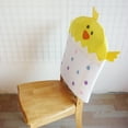 Holloyiver Easter Chair Back Covers Easter Bunny Chicken Dining Chair