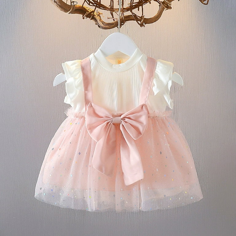 YUELONGHU Girls Fashion Dresses Dress Straps for Strapless Dress Summer  College Style Fashion Small and Medium Sized Girls Sleeveless Suspender  Mesh Dress 2-3 Years - Walmart.com
