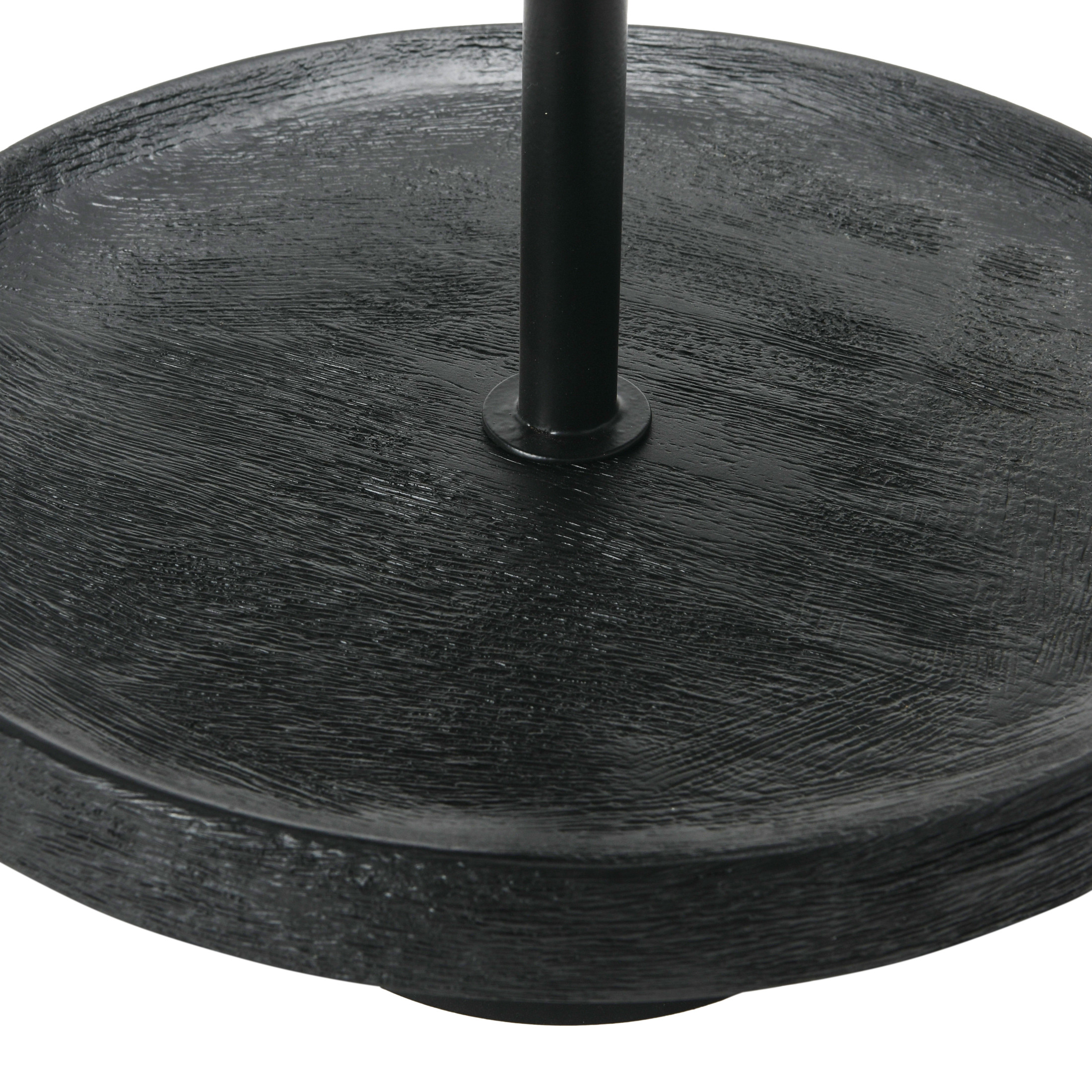 Creative Co-Op Elegant Modern 2-Tiered Tray Cake Stand or Desert Serve ware Tower, Black Mango Wood