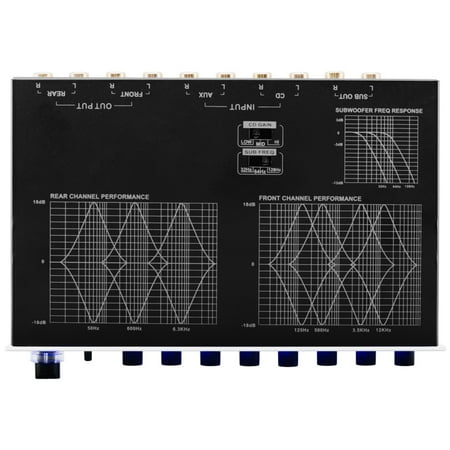 BOSS Audio Systems AVA1210 Car Audio Equalizer 7 Band Pre-Amp With Gold-Plated Front/Rear and Subwoofer Outputs, DPS Processor