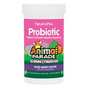 Nature's Plus Animal Parade Probiotics 16 Strains-7 Billion CFU-Mixed Berry Flavor 30 Chewable