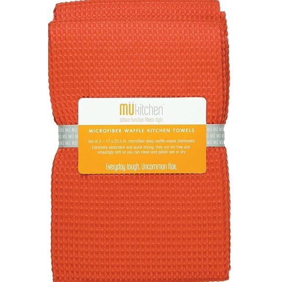 MUkitchen Muwaffle Kitchen Towels - 2 pcs - Coral