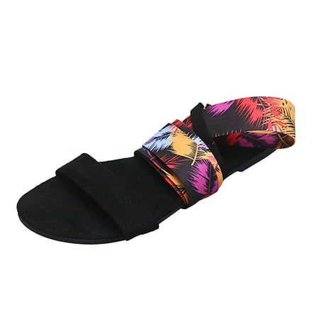 

Women s Fashion Summer Flat Satin Color Print Suede Lace-Up Sandalsblack sandals women flat dressy black sandals women flat dressy comfortable black sandals wome
