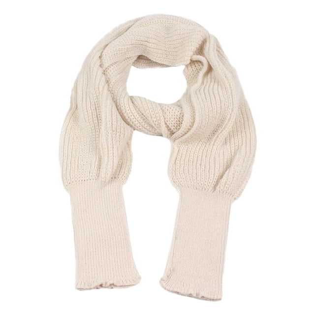 Sonducket Manténgase a la moda y cálido pañuelo de invierno con mangas bufanda larga de invierno para mujer con mangas unisex Accesorios de disfraces Café