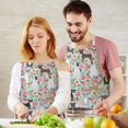 thumbnail image 3 of Cute Pitbull Terriers Dog and Flower Apron-Garden Aprons for Women with Pockets-Cotton Linen Waterproof Kitchen Cooking Gardening Aprons Adjustable for Kitchen,Cooking,BBQ and Salon 33x27 Inch, 3 of 7