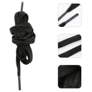 Flat Waxed Cotton Shoelaces Dress Shoes Sneakers Shoelace Casual Shoelaces Shoe Tie Black 100cm