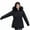 Black, variant on Jinhomg Hooded Warm Winter Coat for Women Trendy Faux Fur Trim Hooded Puffer Jacket Casual Comfy Double Closure Drawstring Waist Outerwear with Pockets Spring Saving Black M