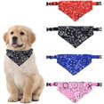 thumbnail image 1 of Conjunto de 4 collares tipo bandana para perros con hebilla ajustable - Para perros y gatos pequeños - Talla M, 1 of 5
