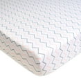 thumbnail image 3 of American Baby Company 2 Pack 100% Natural Cotton Fitted Crib Sheets 52" x 28" - Soft, Breathable, Hypoallergenic & Gentle Toddler Bed Sheets, Pink Stars/Zigzag, Neutral for Boys & Girls, 3 of 5