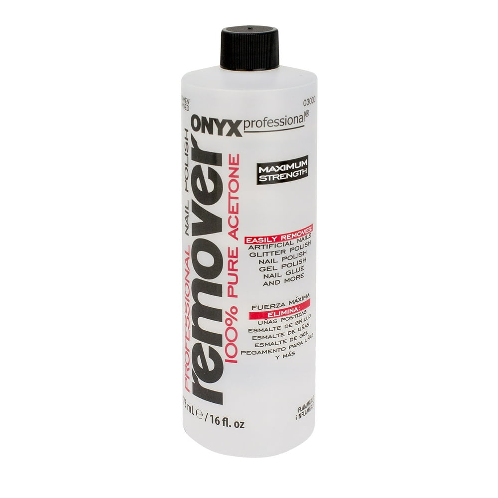 Onyx Professional 100 Pure Acetone Maximum Strength Nail Polish Remover, 16oz.bottle Walmart