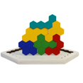 thumbnail image 4 of Rompecabezas hexagonal de madera para niños y adultos: Tangram con formas y patrones de bloques, juego de inteligencia de geometría lógica, regalo educativo STEM Montessori para todas las edades., 4 of 5