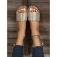 thumbnail image 4 of Women Black Allover Rhinestone Slide Sandals, 4 of 4