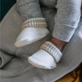 thumbnail image 2 of Carter's Child of Mine Infant Knit Slippers, Newborn Booties, White, 2 of 5