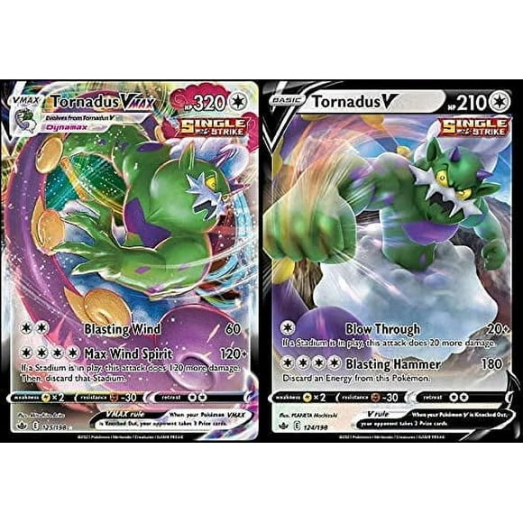 Lote de cartas de Pokémon Tornadus Vmax y V - 125/163 Chilling Reign