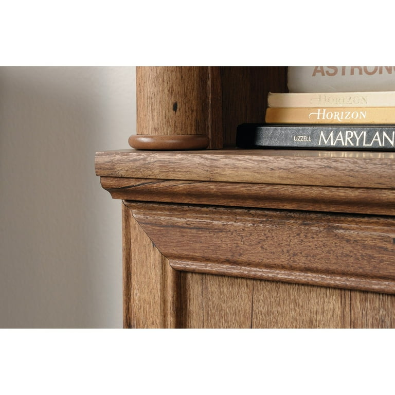 Sauder Palladia Library With Doors, Vintage Oak, 52 OFF