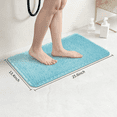 thumbnail image 5 of Yolife Non-Slip Grass Bath Mat with Strong Suction Cups, 25.6"x13.4" Quick-Drain Shower Floor Mat for Foot Scrubbing & Massage, Light Blue, 5 of 8