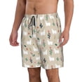 thumbnail image 2 of Balery Cute Alpaca Traje de Baño Estilo Hawaiano para Hombre, Shorts de Secado Rápido con Bolsillos-Large, 2 of 6