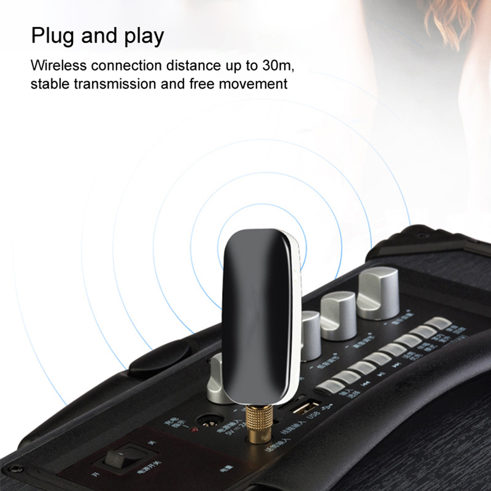 Deyuer Mini Portable Wireless Rechargeable Microphone Voice Amplifier for Classroom