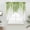 Green, variant on Sage Green Swag Curtains for Kitchen/Bedroom/Living Room, Summer Botanical Leaves Watercolor Scalloped Curtains 63 Inch Long, Rod Pocket Window Swag Topper Curtains Valances 2 Panels Set 36"x63"