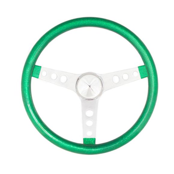 8442 Volant en Métal Flake 13.5 Po, Vert avec Rayon Chromé
