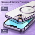 thumbnail image 4 of JETech Electroplated Case for iPhone 13 6.1-Inch, Camera Lens Full Protection, Compatible with MagSafe Wireless Charging, Shockproof Soft TPU Phone Cover (Light Purple), 4 of 7