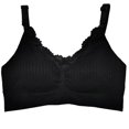thumbnail image 5 of Hinvhai Ladies Traceless Comfortable Breathable No Steel Ring Front Buckle Breastfeeding Bra Woman Underwear On Clearance Black 10(XL), 5 of 5